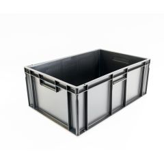 Euro Stacking Box 46 Ltr Solid Black - 600 x 400