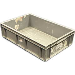 Plastic Stacking Container (27L, Grey) 600 x 400 x 150mm *£5.00*