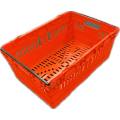 Plastic Maxinest Bale Arm Crate (Red, Perforated, 44L, 600x400x253mm)