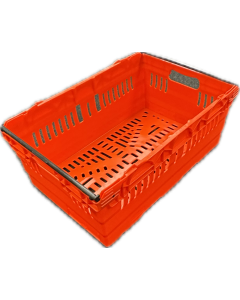 Plastic Maxinest Bale Arm Crate (Red, Perforated, 44L, 600x400x253mm)